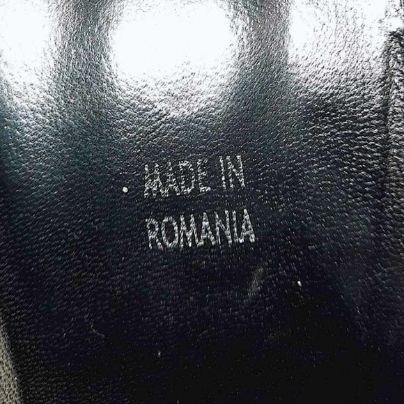 ALDO Black Leather Square Toe Heeled Loafers Size 40/10 - Picture 6 of 9